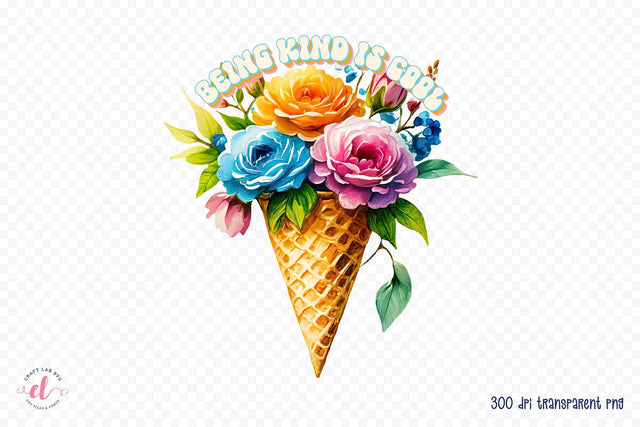 Being Kind is Cool | Positive Quote Sublimation Sublimation CraftLabSVG 