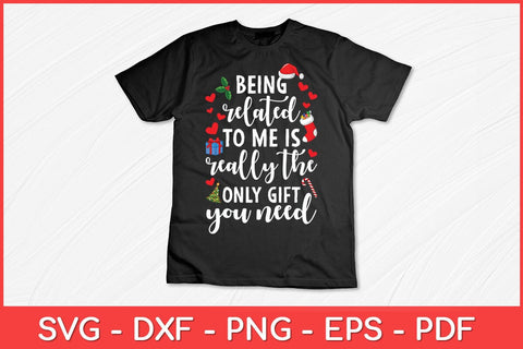 Being Related To Me Christmas Family Funny Svg Design SVG artprintfile 