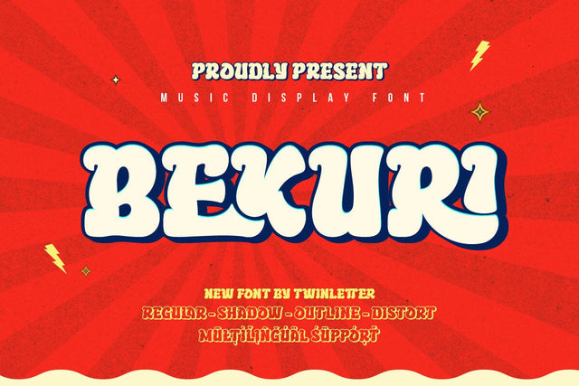 Bekuri - Display Font Font twinletter 