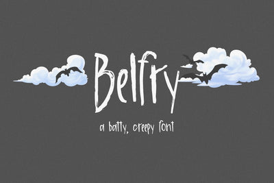 Belfry Sans with Bats Font Beck McCormick 