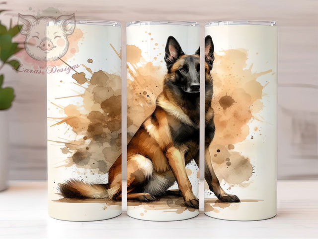 Belgian Malinois Dog Lover Tumbler Wrap, 20oz Tumbler Sublimation, Malinois Design, Working Dog Art, Police Dog Aesthetic, Pet Owner Gift Sublimation Lara' s Designs 