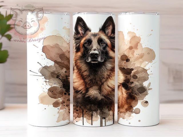 Belgian Malinois Dog Lover Tumbler Wrap, 20oz Tumbler Sublimation, Malinois Design, Working Dog Art, Police Dog Aesthetic, Pet Owner Gift Sublimation Lara' s Designs 