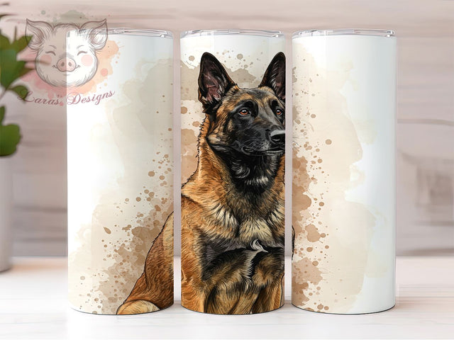 Belgian Malinois Dog Lover Tumbler Wrap, 20oz Tumbler Sublimation, Malinois Design, Working Dog Art, Police Dog Aesthetic, Pet Owner Gift Sublimation Lara' s Designs 