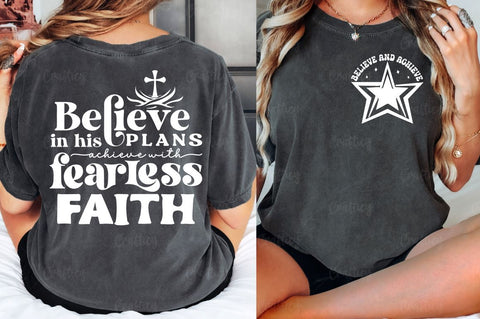 Believe and achieve Front and Back SVG T shirt Design SVG Designangry 
