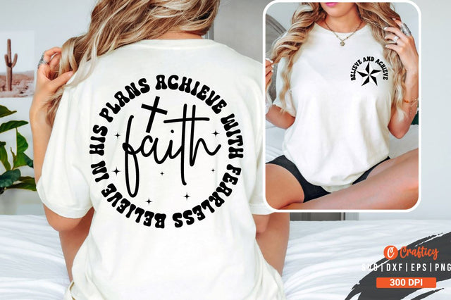 Believe and achieve Front and Back SVG T shirt Design SVG Designangry 