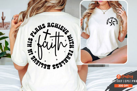 Believe and achieve Front and Back SVG T shirt Design SVG Designangry 