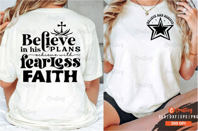 Believe and achieve Front and Back SVG T shirt Design SVG Designangry 