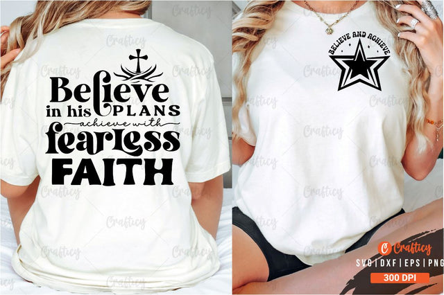 Believe and achieve Front and Back SVG T shirt Design SVG Designangry 
