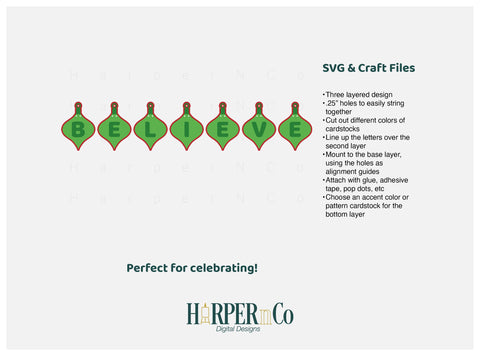 BELIEVE Banner SVG PNG Cut EPS File SVG HarperNCo 