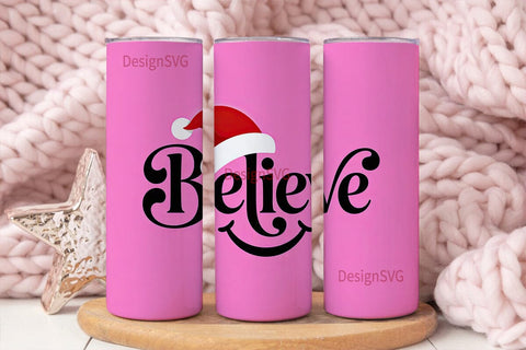 Believe Christmas Tumbler Design Sublimation DesignSVG 