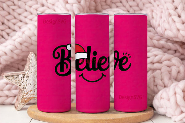Believe Christmas Tumbler Design Sublimation DesignSVG 