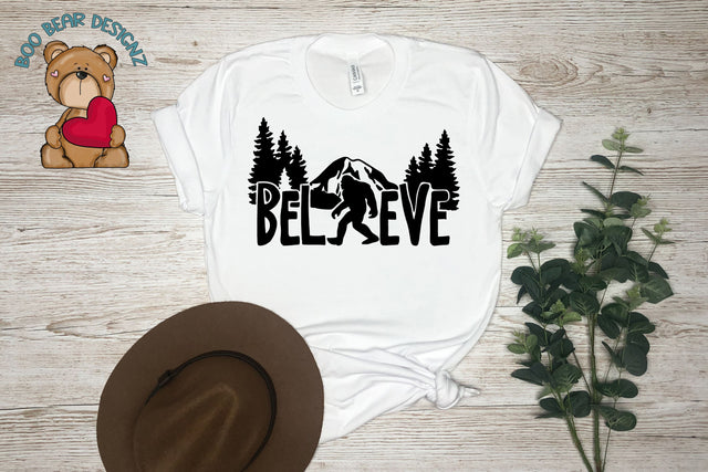 Believe in Bigfoot Clipart Sublimation Boo Bear Designz 