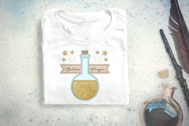 Believe in Magic Potion Bottle Applique Embroidery Embroidery/Applique DESIGNS Designed by Geeks 