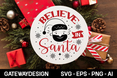 Believe In Santa Sign Svg Design SVG designmaster24 