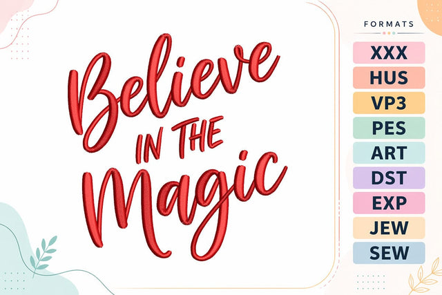 Believe in the Magic Christmas Embroidery Design Embroidery/Applique DESIGNS sg embroidery 