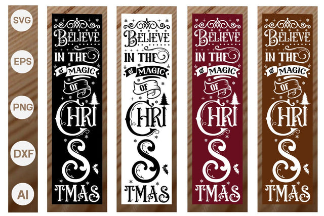 Believe In The Magic Of Christmas SVG Cut File, Christmas porch sign SVG Design, Farmhouse Christmas Sign SVG ,SVGs, Food & Drink, Print & Cut, Quotes and Sayings SVG DesignPlante 503 