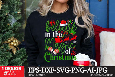 Believe In THe MAgic Of Christmas SVG Cut File SVG Insomnia Std 