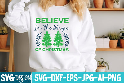 Believe In the magic of Christmas SVG Design,Christmas SVG Design,Christmas SVG,hristmas Retro SVG Design,Christmas t-Shirt Design,Christmas sublimation Design png SVG BlackCatsMedia 