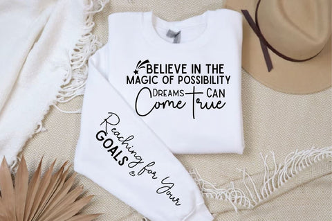 Believe in the Magic of Possibility Dreams Sleeve SVG Design, Inspirational sleeve SVG, Motivational Sleeve SVG Design, Positive Sleeve SVG SVG Regulrcrative 