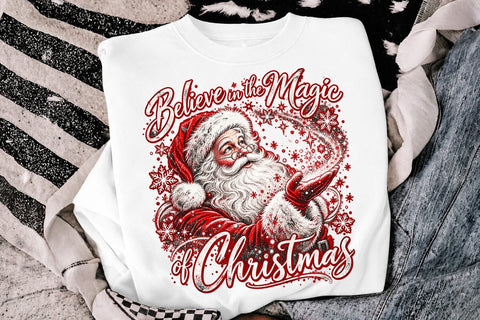 Believe In The Magic Santa Christmas PNG SVG DesignDestine 
