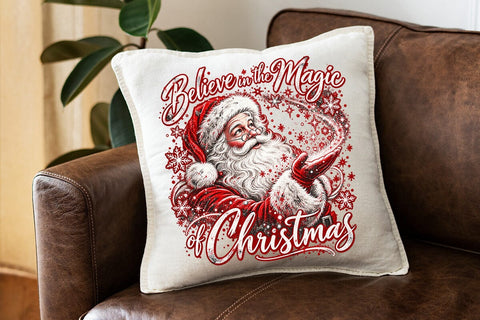 Believe In The Magic Santa Christmas PNG SVG DesignDestine 