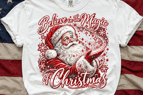 Believe In The Magic Santa Christmas PNG SVG DesignDestine 