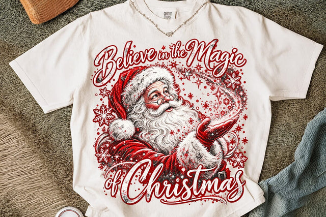 Believe In The Magic Santa Christmas PNG SVG DesignDestine 