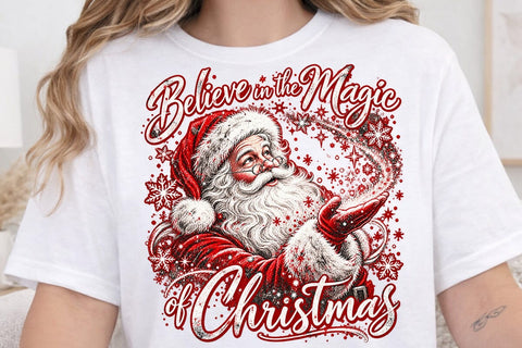 Believe In The Magic Santa Christmas PNG SVG DesignDestine 