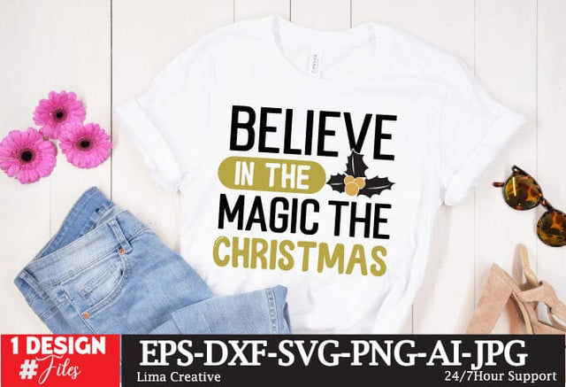 Believe in the Magic The Christmas SVG Cut File,,Christmas SVG Cut File,Christmas SVG Bundle,Christmas Sublimation PNG ,Christmas Clipart SVG Insomnia Std 