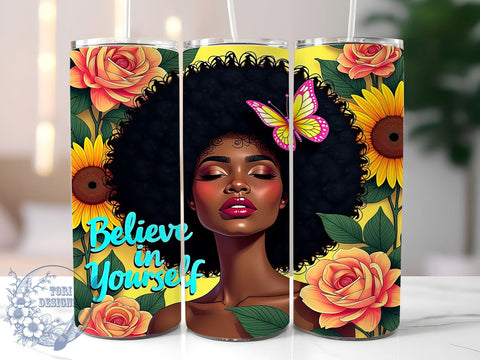 Believe in Yourself 20oz Tumbler Wrap, Positive Affirmation 20oz Tumbler, Sublimation Wrap, Motivational Tumbler, Inspirational Gift, Self-Care Gift Sublimation ToriDesigns 