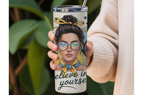 Believe In Yourself 20oz Tumbler Wrap Sublimation DesignSVG 