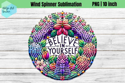 Believe in yourself, Religious, Wind Spinner Sublimation Sublimation Helga Art 