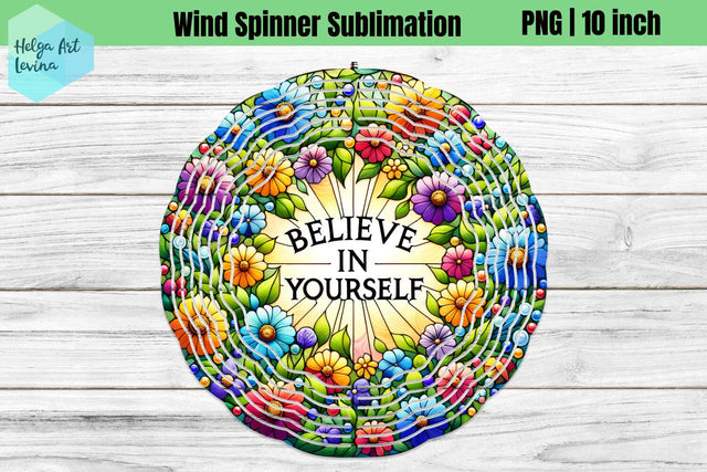 Believe in yourself, Religious, Wind Spinner Sublimation Sublimation Helga Art 