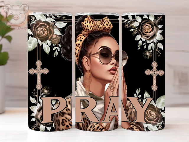 Believe PRAY God Christian 20oz Tumbler Png, Straight & Tapered Tumbler Png, Pray Faith Tumbler Png, Digital Download PNG Sublimation Lara' s Designs 