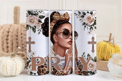 Believe PRAY God Christian Tumbler, Pray Faith tumbler, Christian Sublimation Design, 20 oz Tumbler Wrap, Seamless, Christian Quotes tumbler Sublimation BouDesign 