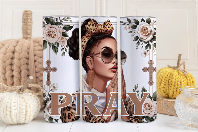 Believe PRAY God Christian Tumbler, Pray Faith tumbler, Christian Sublimation Design, 20 oz Tumbler Wrap, Seamless, Christian Quotes tumbler Sublimation BouDesign 