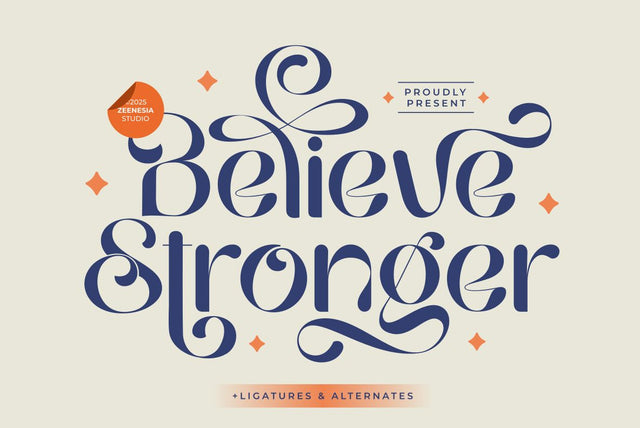 Believe Stronger Font Zeenesia Std 