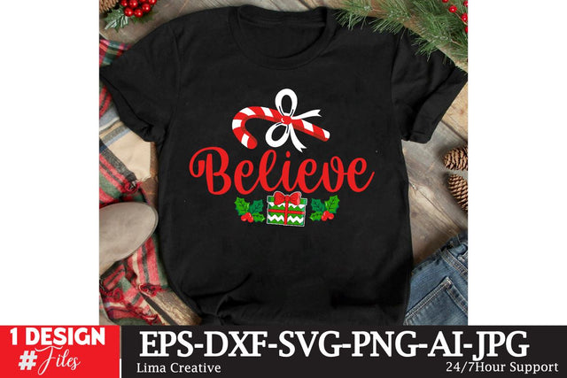 Believe SVG Cut File,Christmas SVG Design,Christmas PNG,Christmas SUblimation,Christmas T-shirt DEsign,Christmas SVG Bundle SVG Insomnia Std 