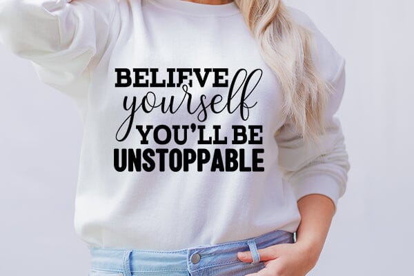 believe yourself youll be unstoppable SVG Angelina750 