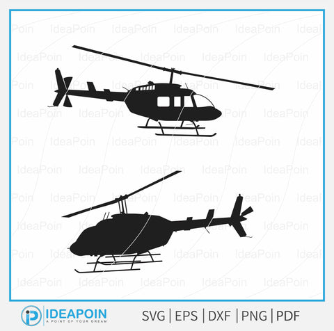 Bell 206L Long Ranger, Bell 206L Long Ranger Helicopter, Military plane, Army plane Vector SVG Dinvect 