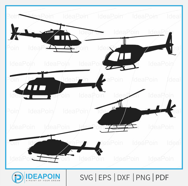 Bell 206L Long Ranger, Bell 206L Long Ranger Helicopter, Military plane, Army plane Vector SVG Dinvect 