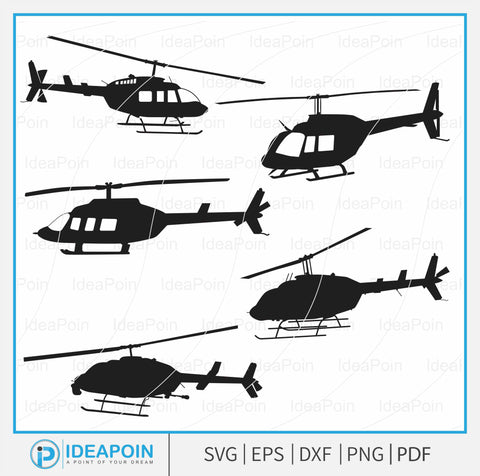 Bell 206L Long Ranger, Bell 206L Long Ranger Helicopter, Military plane, Army plane Vector SVG Dinvect 