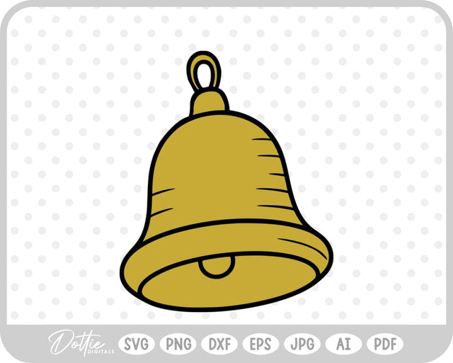 Bell Christmas Wedding Bell SVG DottieDigitals 