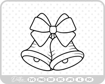 Bell Christmas Wedding Bell SVG DottieDigitals 