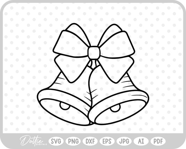 Bell Christmas Wedding Bell SVG DottieDigitals 