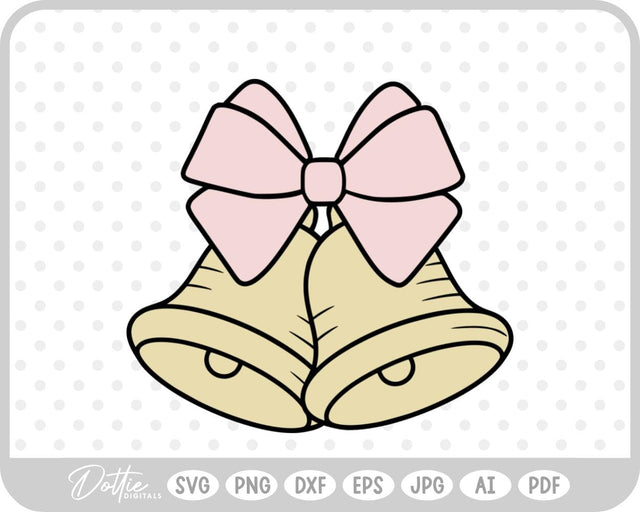 Bell Christmas Wedding Bell SVG DottieDigitals 