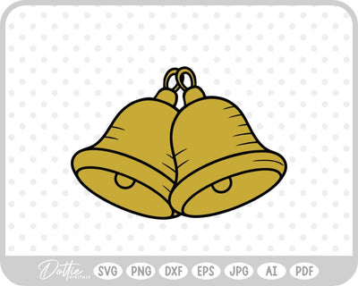 Bell Christmas Wedding Bell SVG DottieDigitals 