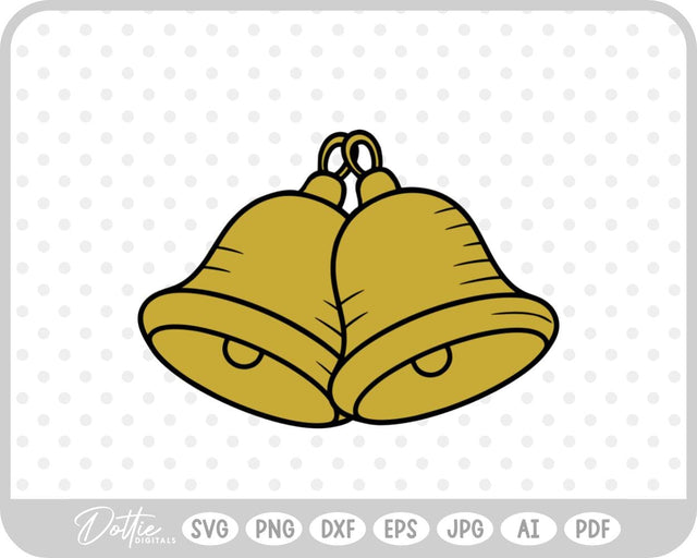 Bell Christmas Wedding Bell SVG DottieDigitals 