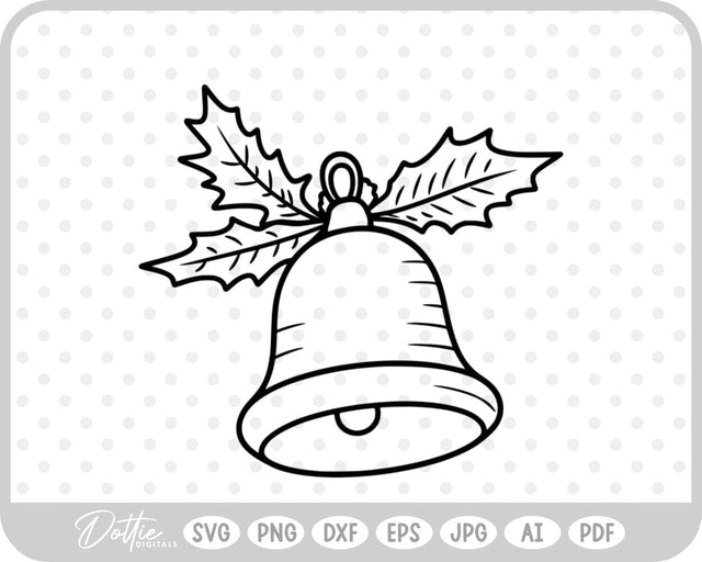 Bell Christmas Wedding Bell SVG DottieDigitals 