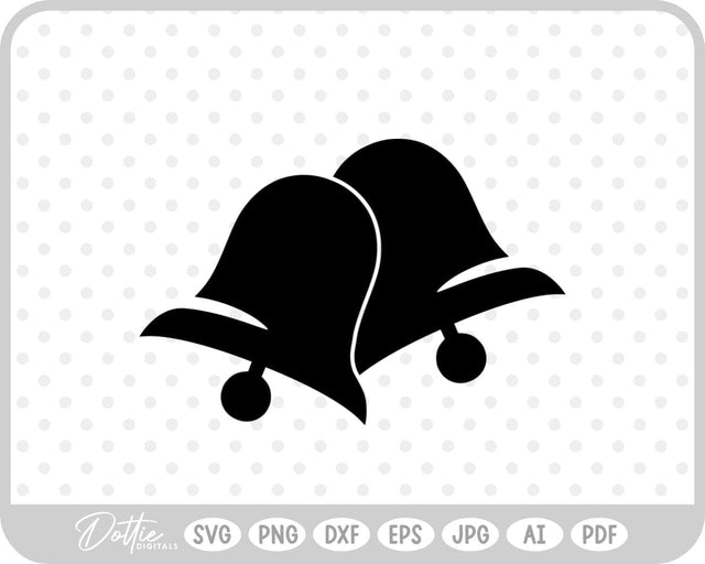Bell Christmas Wedding Bell SVG DottieDigitals 